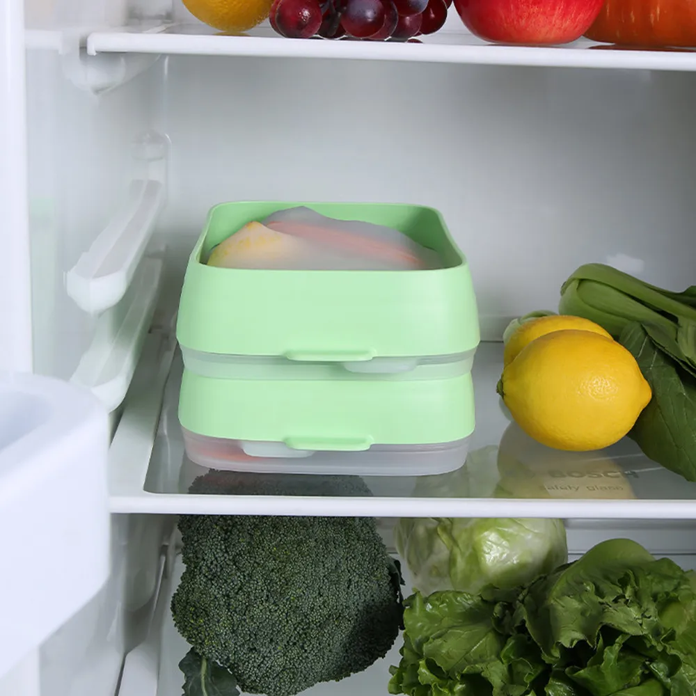 Food Silicone Cling Box Elastic Silicone Cling Film Refrigerator Storage Box