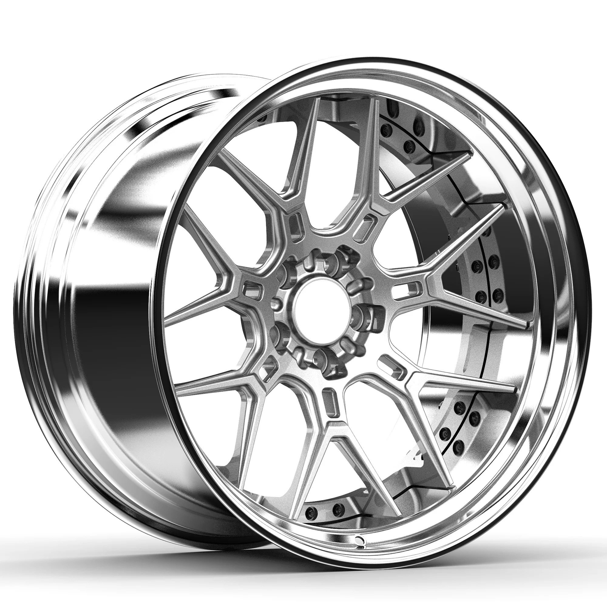 커스텀 18x8.5 5x114.3 5x108 5x112 5x120 알로이 림 경량 2피스 단조 휠 18-24인치 사이즈 CLA45 CLS260 EQS 53 G63