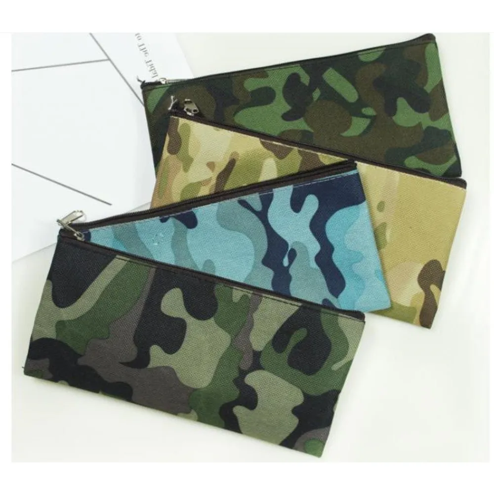 Camouflage Cosmetic Bag Pencil Bag Boys Girls Pen Storage Case Camo Pouch Cosmetic Brush Holder Makeup Organizer