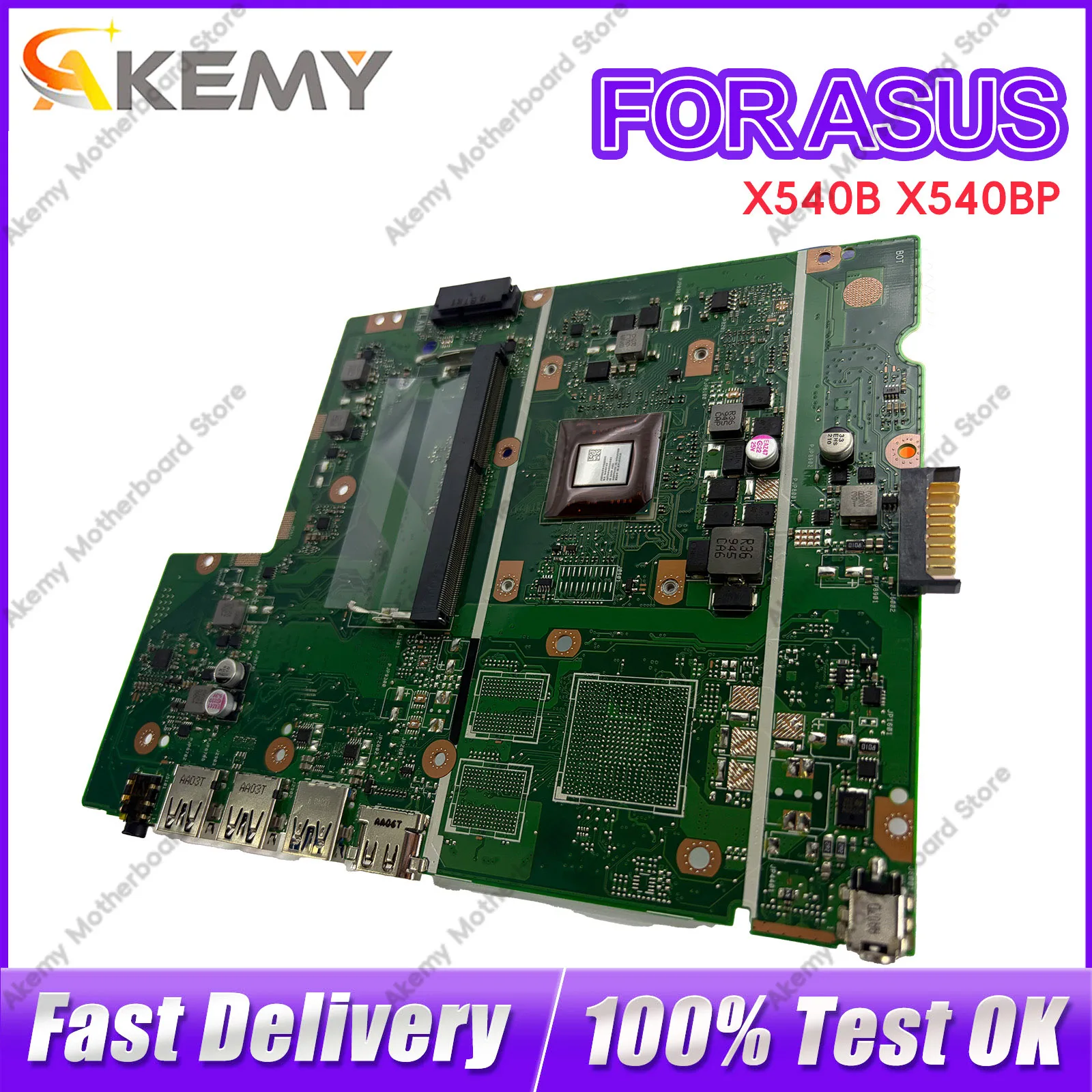 

X540BP Laptop Motherboard For ASUS VivoBook X540B F540B X540BP A540B X540BA D540B R540B Notebook Mainboard With A6 A8 A9 CPU stk