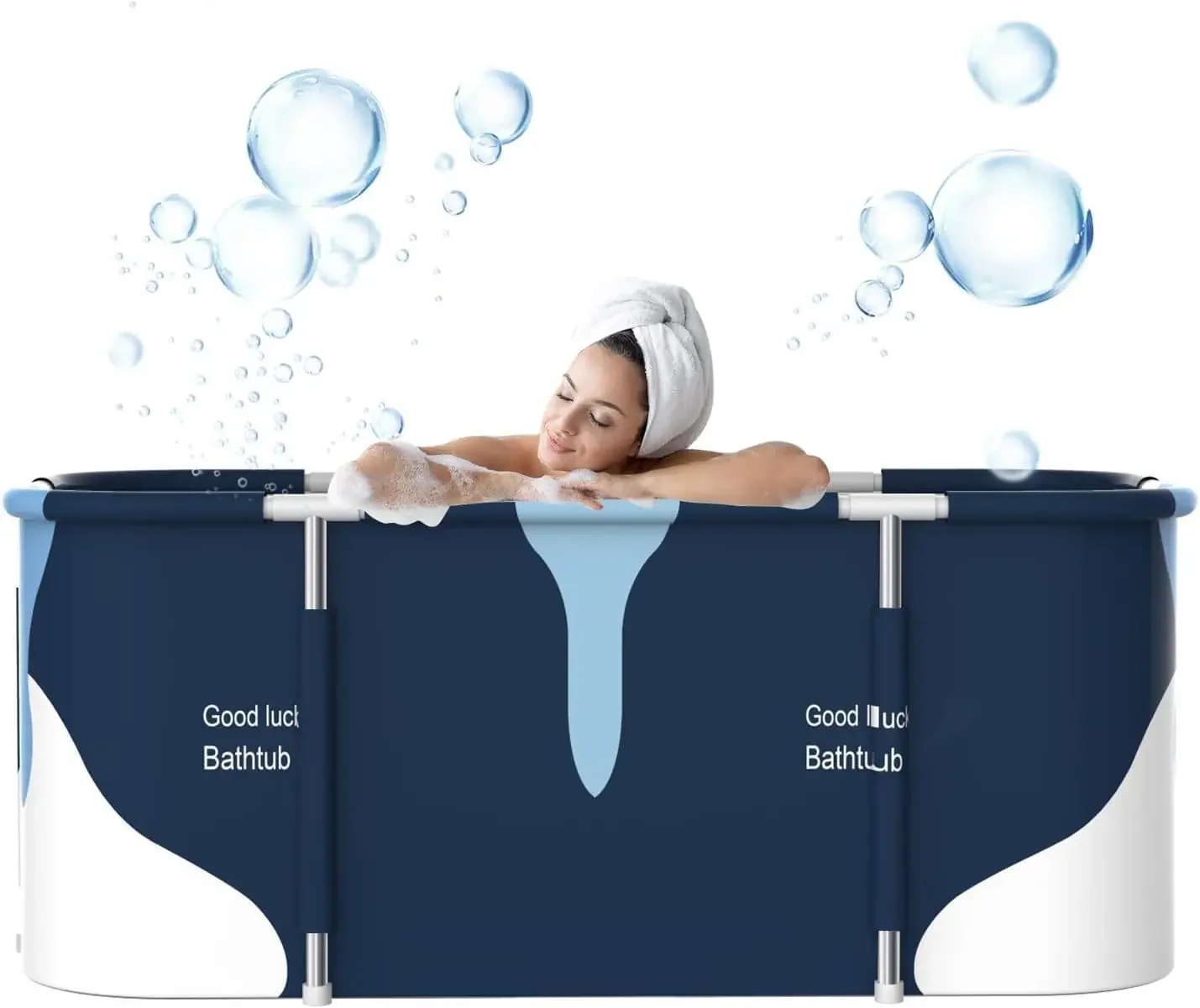 

Portable folding bathtub soaking tub, collapsible bathtub, adult separate family bathroom SPA bathtub Ice Bath