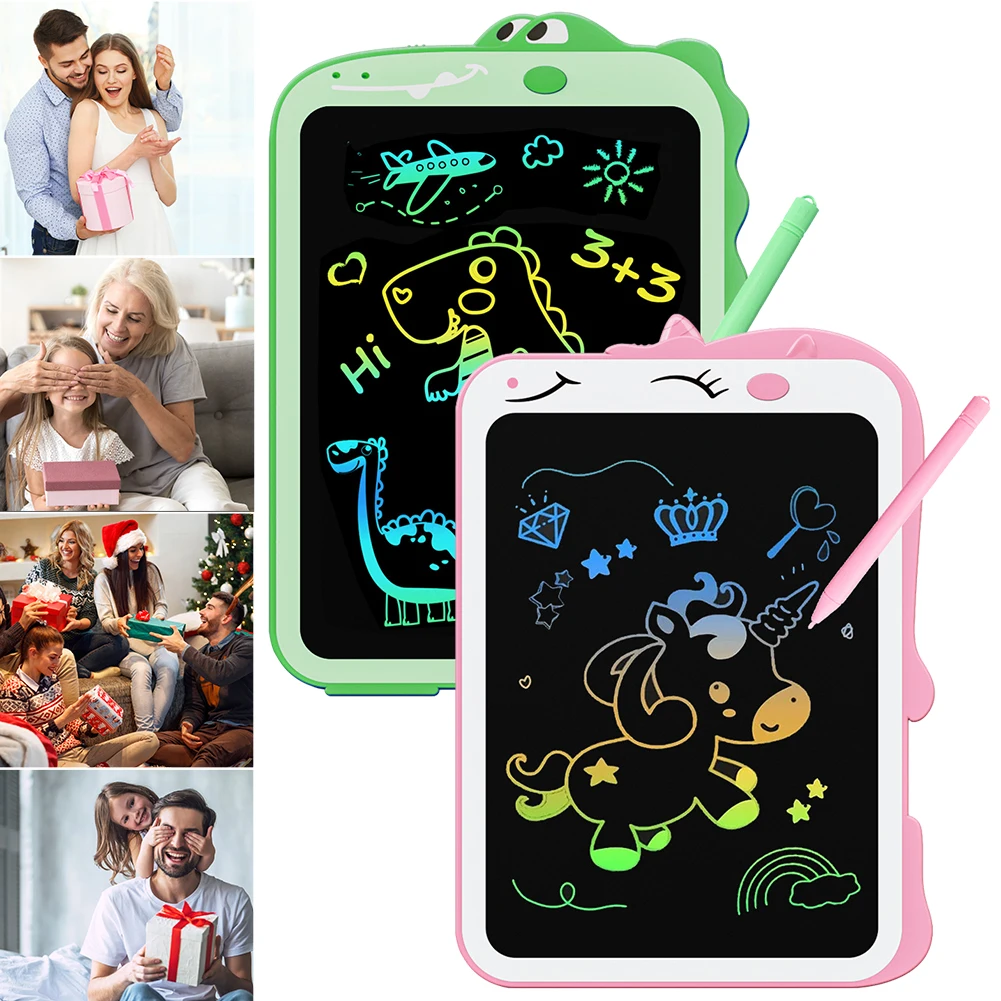 

8.5 Inch LCD Writing Tablet Colorful Doodle Board Drawing Tablet Unicorn/Dinosaur for Kids for 3 4 5 6 7 8 9 Year Old Girls Boys