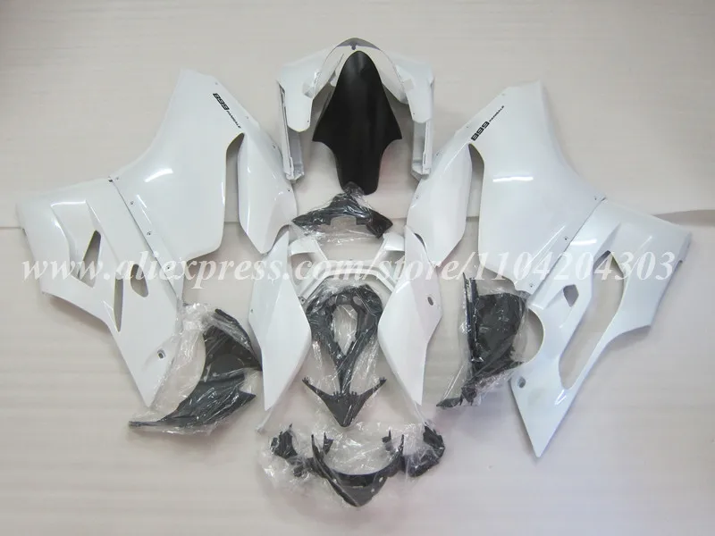 4Gifts New ABS Motorcycle Fairings Kit Fit For Ducati Panigale 899 1199 2012 2013 2014 2015 2016 Bodywork Set White Glossy