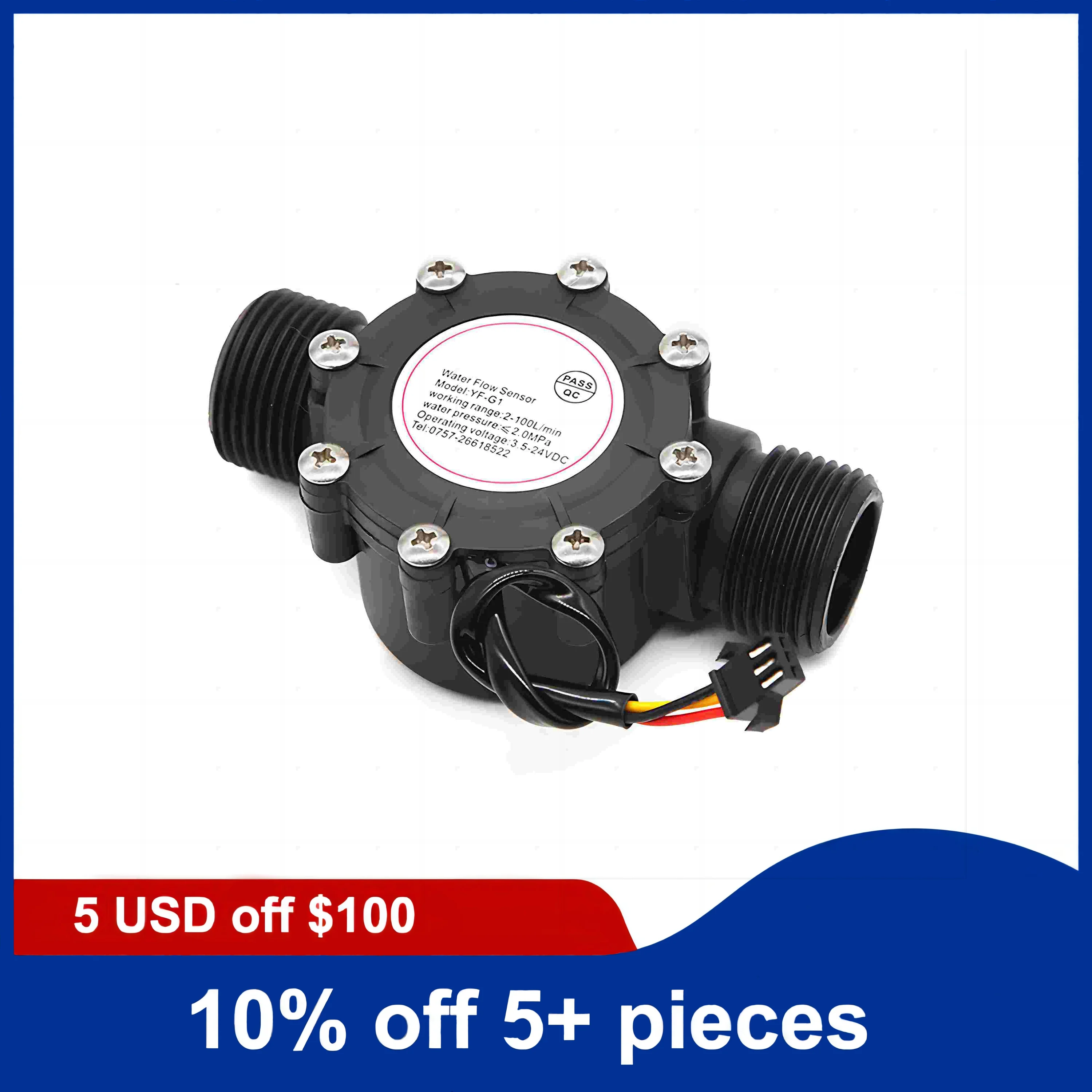 1inch Plastic Nylon Flowmeter Hall Effect Switch Sensor Water Counter Liquids Flow Sensor For Pool