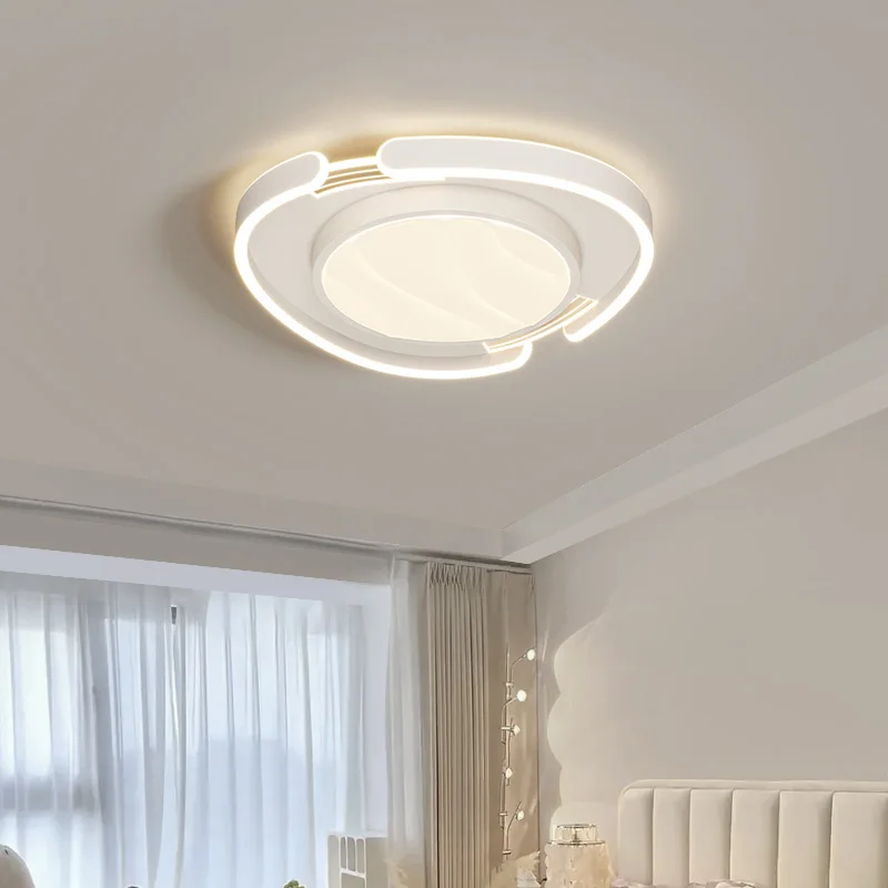 Lámpara de araña blanca creativa, luz LED de techo Simple para sala de estar, cocina, dormitorio, sala de estudio, accesorio de iluminación interior