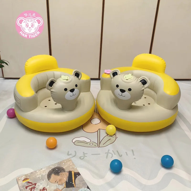 PVC Inflatable Toy Baby Training Learning To Sit Artifact Anti-fall Learning Chair Learning Seat Baby Sofa Bath Stool Bath Tub