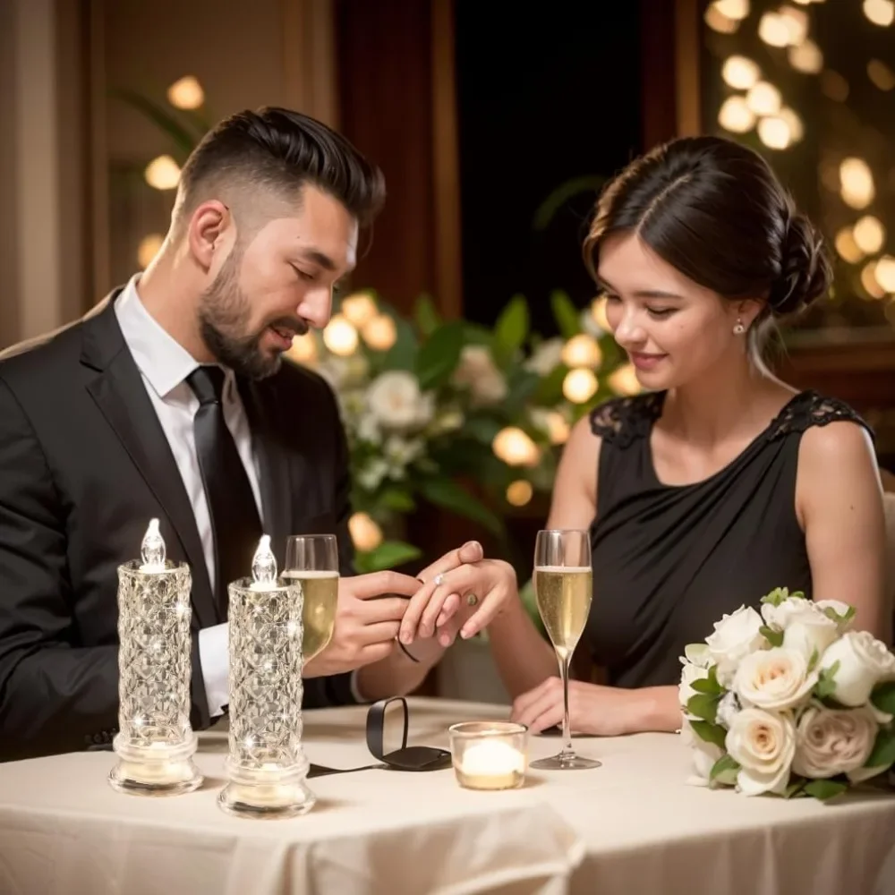 

Светодиодная свеча с розовым узором, проекционная имитация беспламенной свечи, лампа для дома, дня рождения, свадьбы, вечеринки, украшения, Рождество