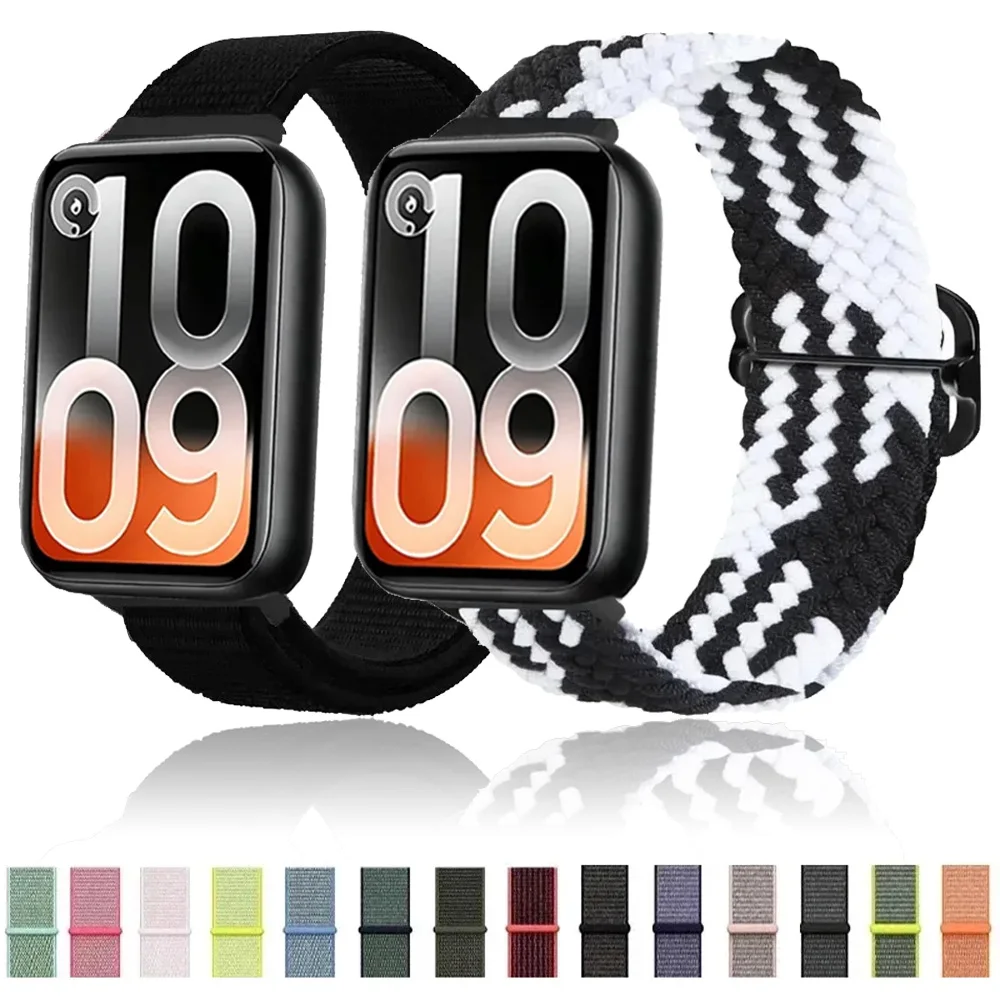 Weiches Nylon-Schlaufenarmband für Redmi Watch 4 5 6, atmungsaktives Armband, Xiaomi Mi Band 8 Pro/9 Pro/10 Pro Uhrenarmband-Zubehör