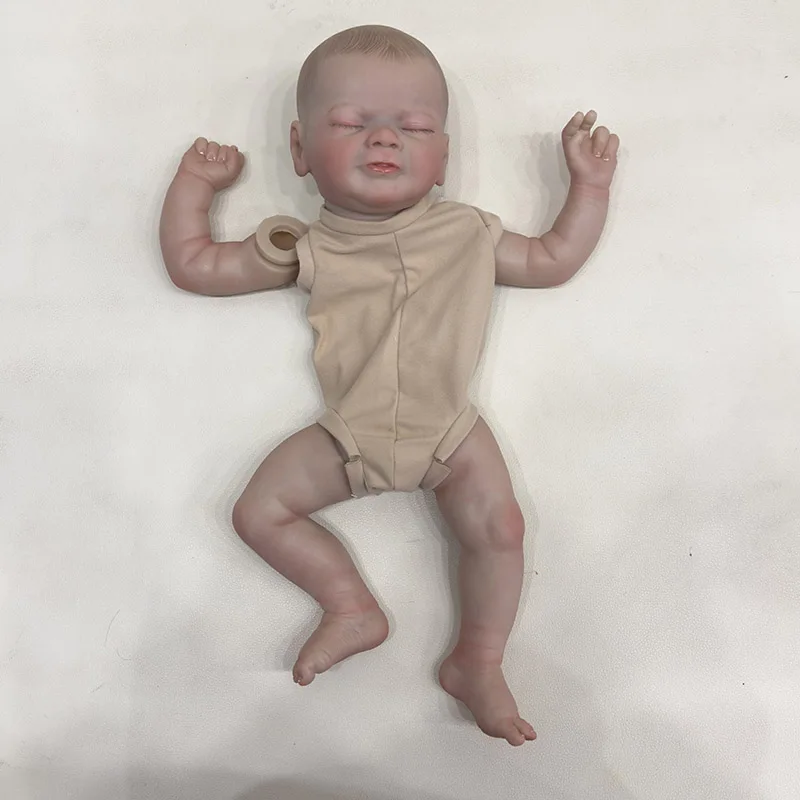 19inch Romy Finished Doll Size Already Painted Kits Very Lifelike Reborn Baby Doll DYI Toys with Hand-Detailed Painting Hair