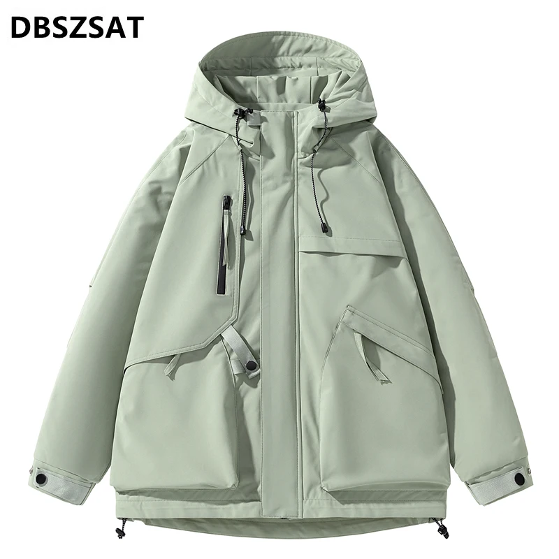 New Arrival Summer 2026  Men Breathable Solid Color Multi-pocket Drawstring Elastic Shorts Casual Loose coat