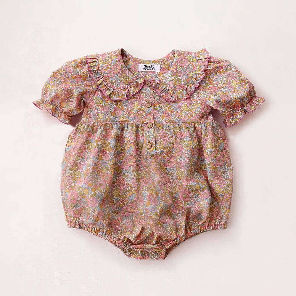 Sommer-Babykleidung für Mädchen, Kurzarm, Weiche Baumwolle, Baby-Strampler, Neugeborenen-Spielanzug, Babygeschenk