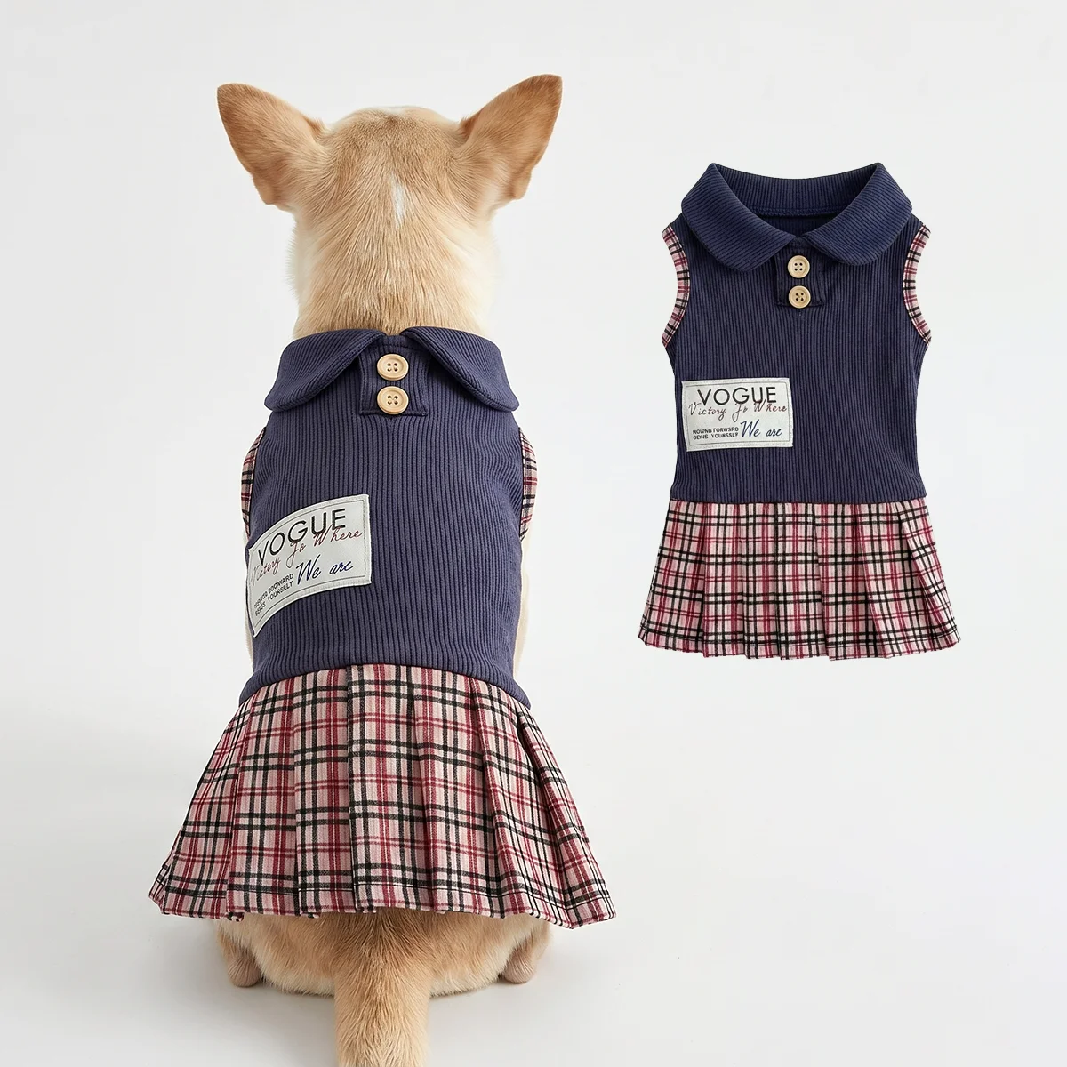 

Autumn and Winter Pet Shirt Skirt Cat Teddy Bear Schnauzer Small Dog Couple Outfit Dog Dresses for Small Dogs Puppy Clothes