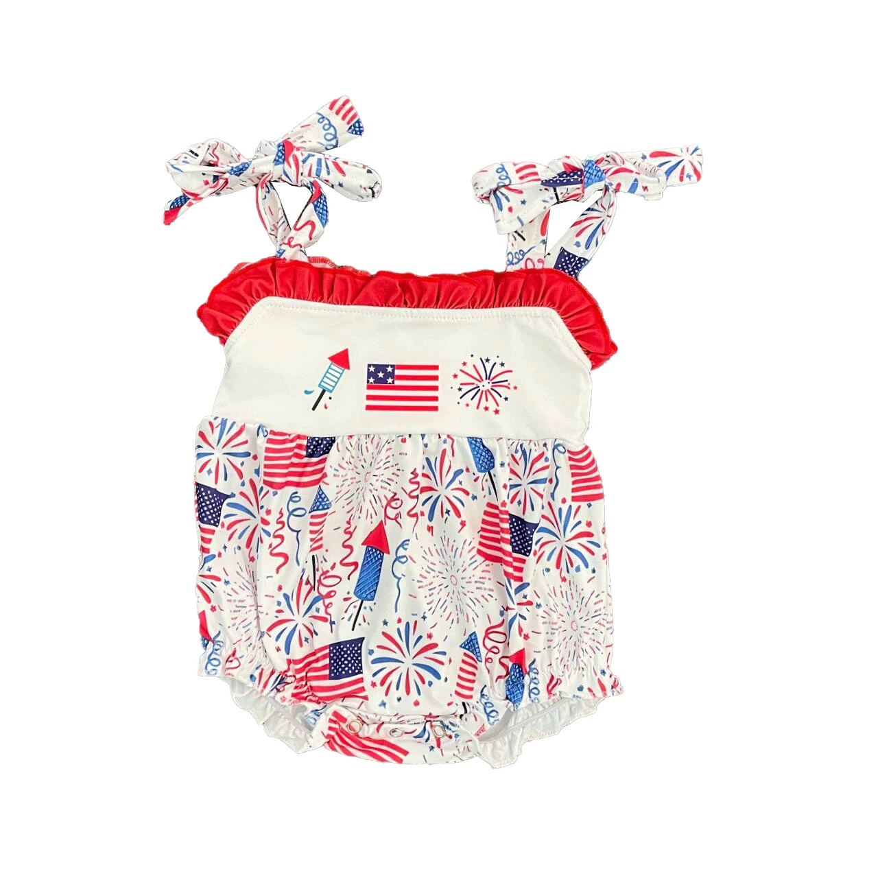 

newborn girls clothes July 4th girl clothing sling jumpsuit milk silk romper infant girl clothes boutique kids clothes wholesale