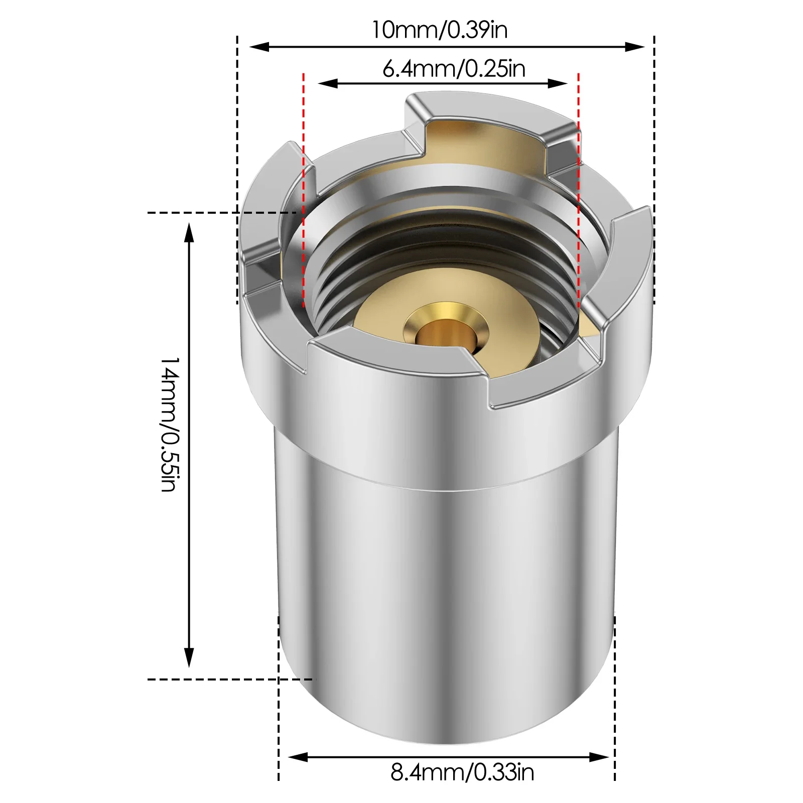 4/8/10Pcs Threaded Ring Adapter 510 Threaded Magnetic Adapter Mod Converter 304 Stainless Steel Threaded Ring Adapter Kit