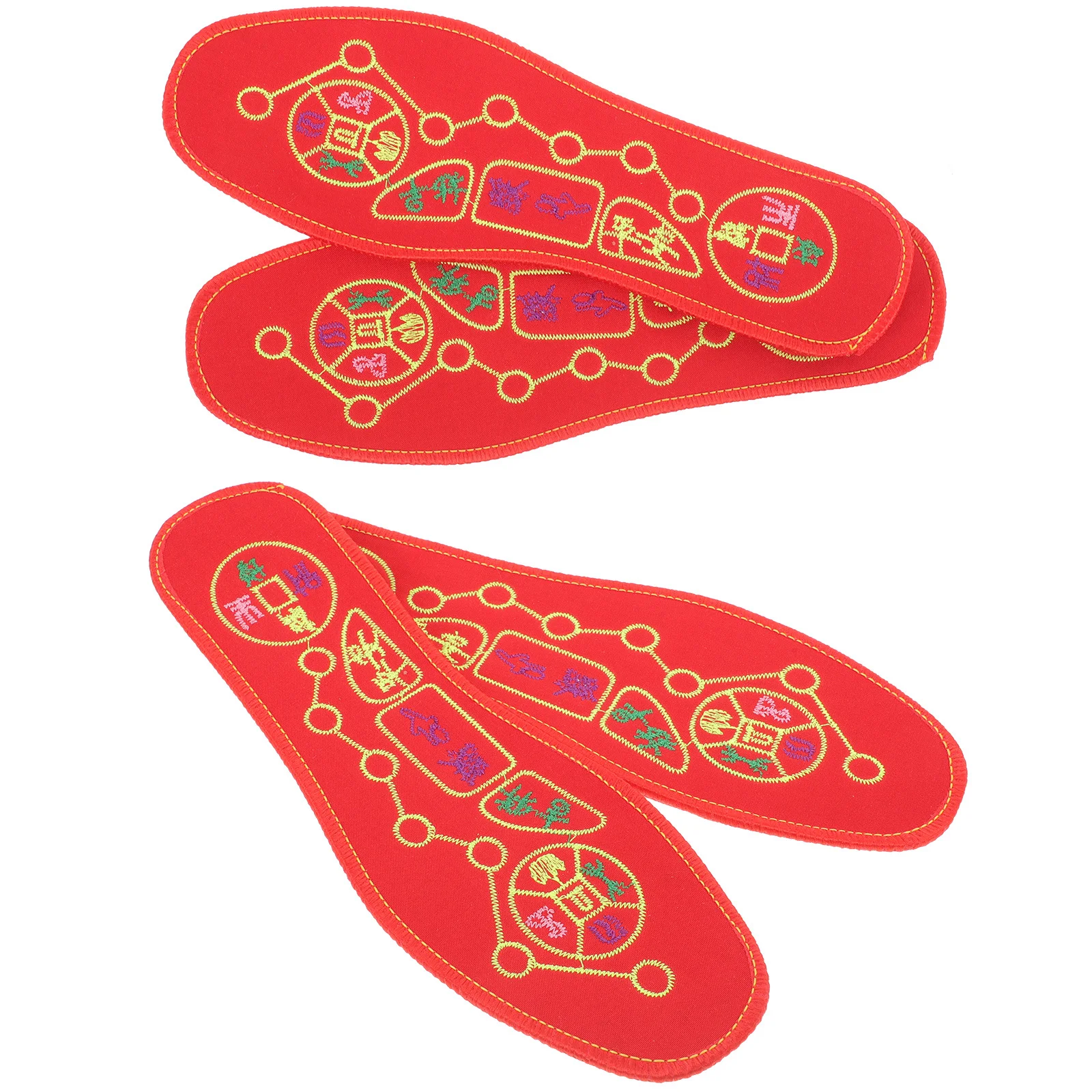 2 أزواج الرجال النساء إدراج حذاء النعال الحرارية وسائد رياضية حافي القدمين شقة وحيد إصلاح القطن الأحمر الرياضة دعم القدم