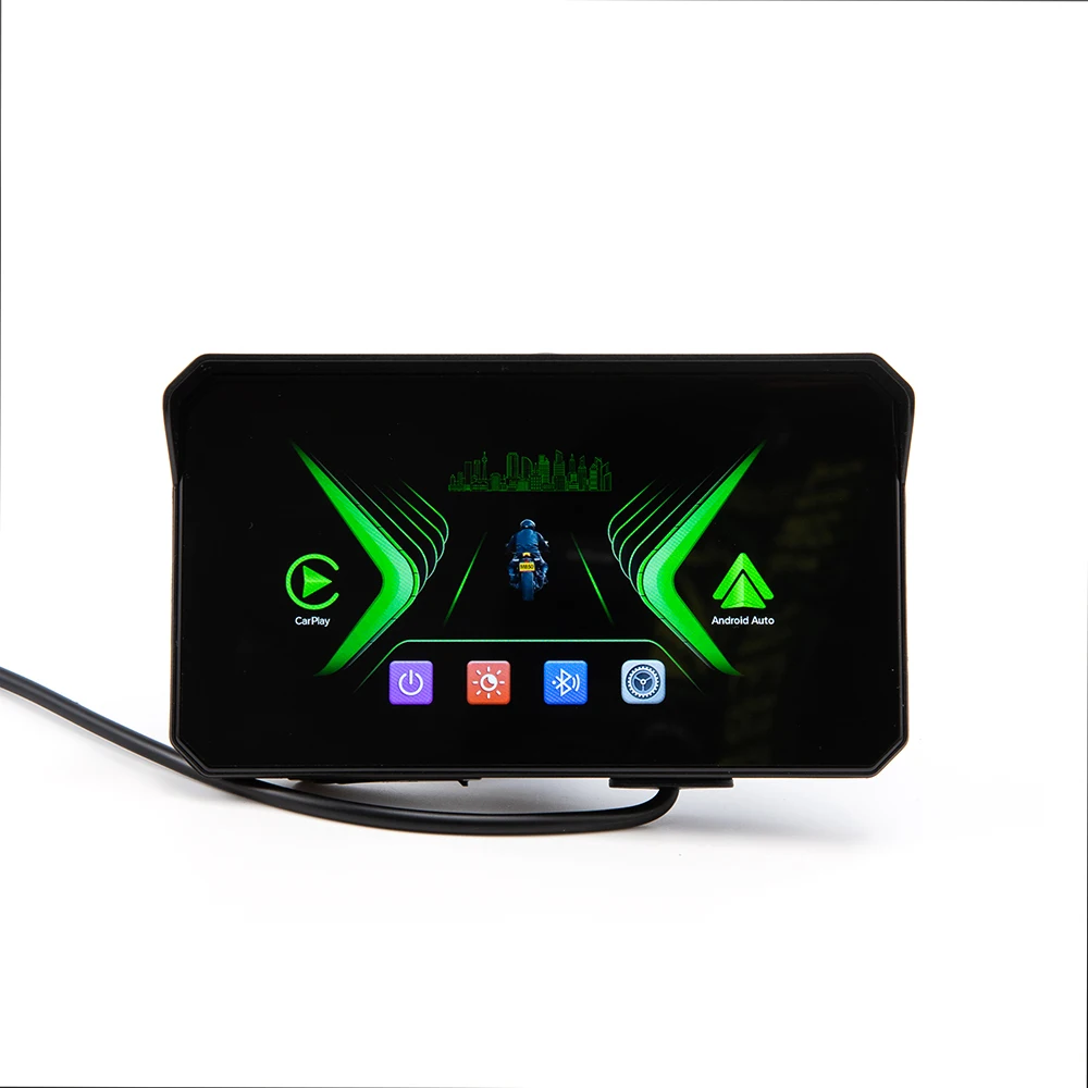 5 inch Portable Digital Motorcycle Dashboard GPS Motorcycle Navigation Display Screen Wireless CarPlay Moto Android Auto