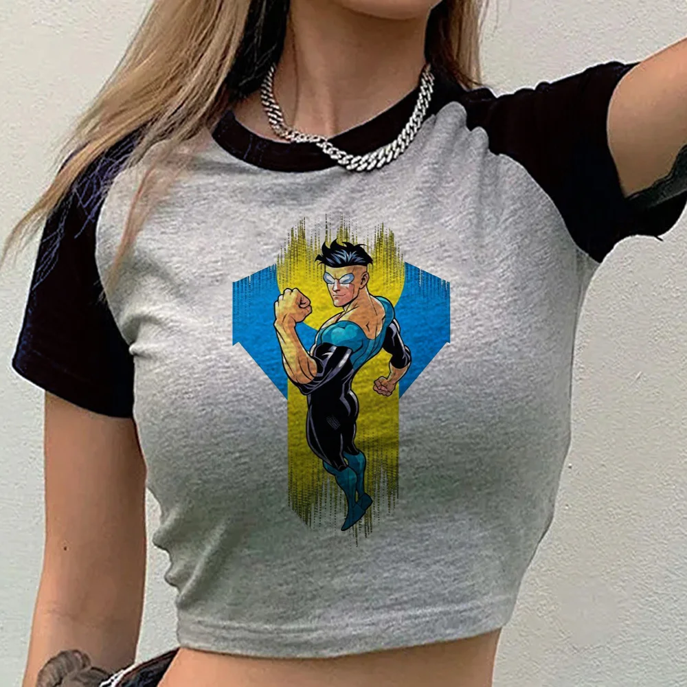 Invincible crop top girl emo graphic kawaii shirt y2k jojifuku emo