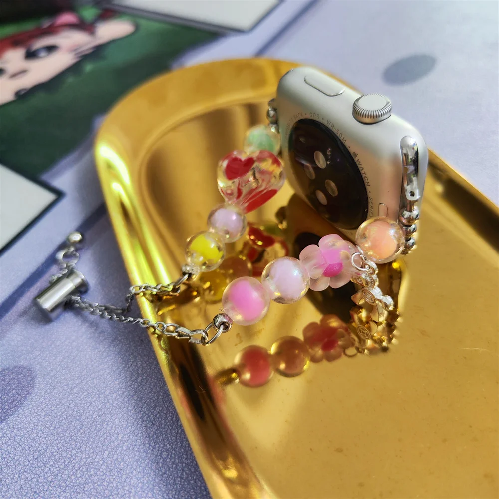 애플 워치 스트랩, 패션 적용 가능, 7, 8, 9, 울트라 1, 2, 49mm 조정 체인, 가벼운 럭셔리 여성 아이워치 4, 5, 6 se, 38, 40, 41, 42, 44, 45mm