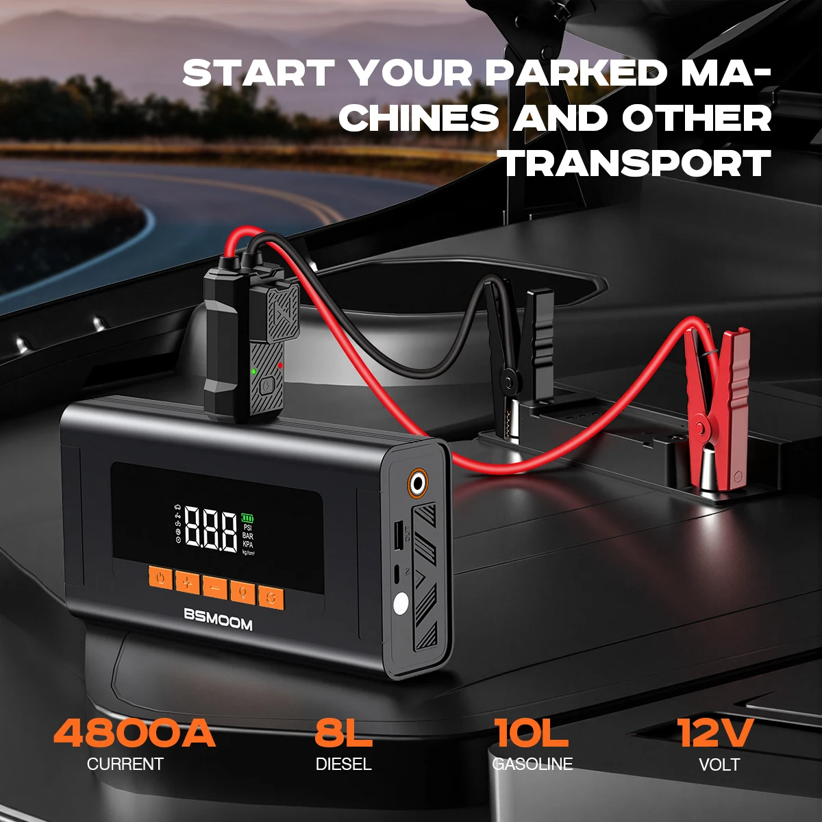 4800A Peak Car Jump Starter 15 - Jump Starter With Air Compressor review and price