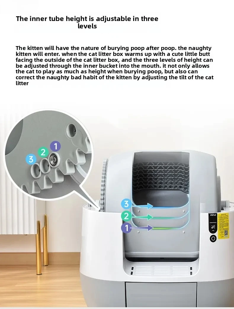 large cat litter box intelligent  litter machine deodorizing fully enclosed cat toilet electric shit shoveling machine
