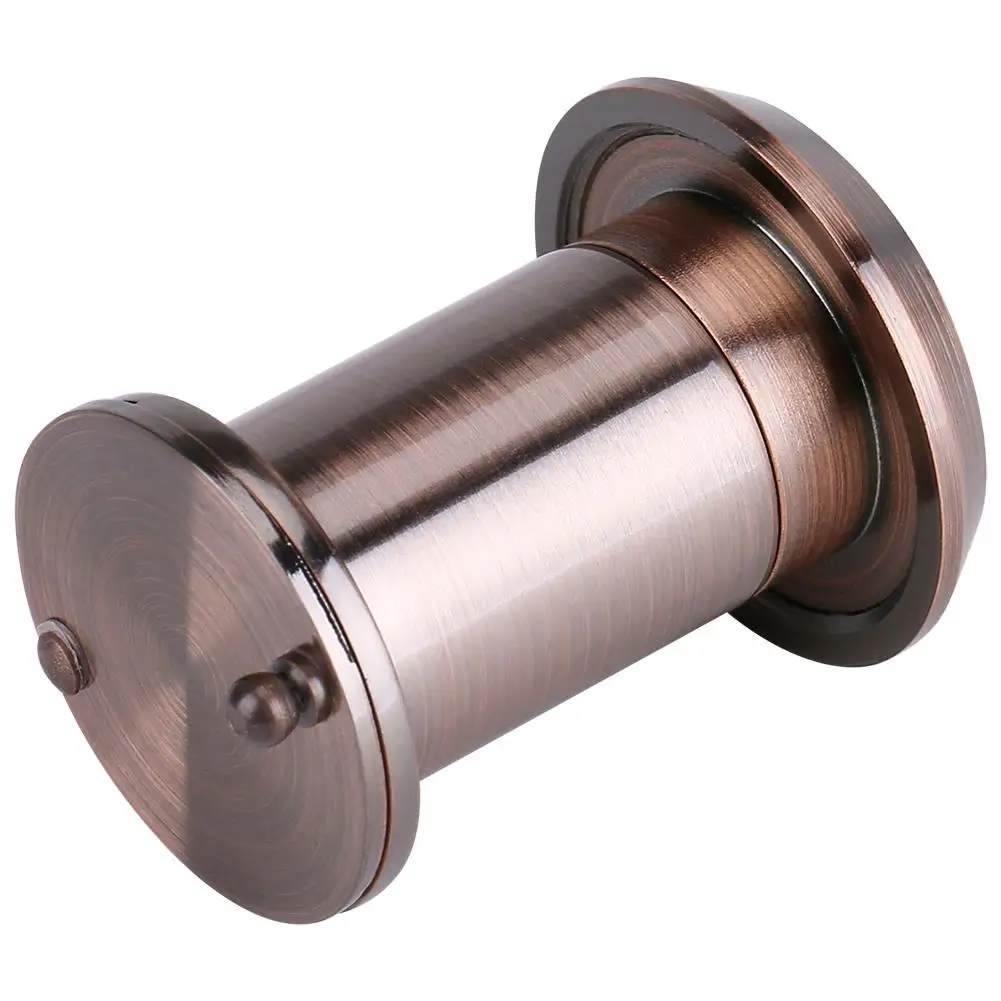 220° Wide Angle Home Security Door Viewer Optic Glass Lens Peephole Electroplated Copper Technology