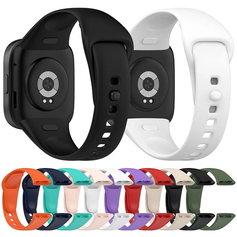 Silicone Strap For Xiaomi Redmi Watch 3 Acitve Watchband For Redmi Watch 3 Lite Straps Correa Replacement Bracelet Accessories