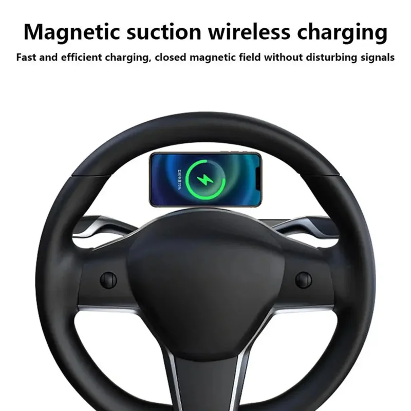 Per Tesla Model 3/Y supporto per caricabatterie Wireless magnetico per auto telefono adsorbibile