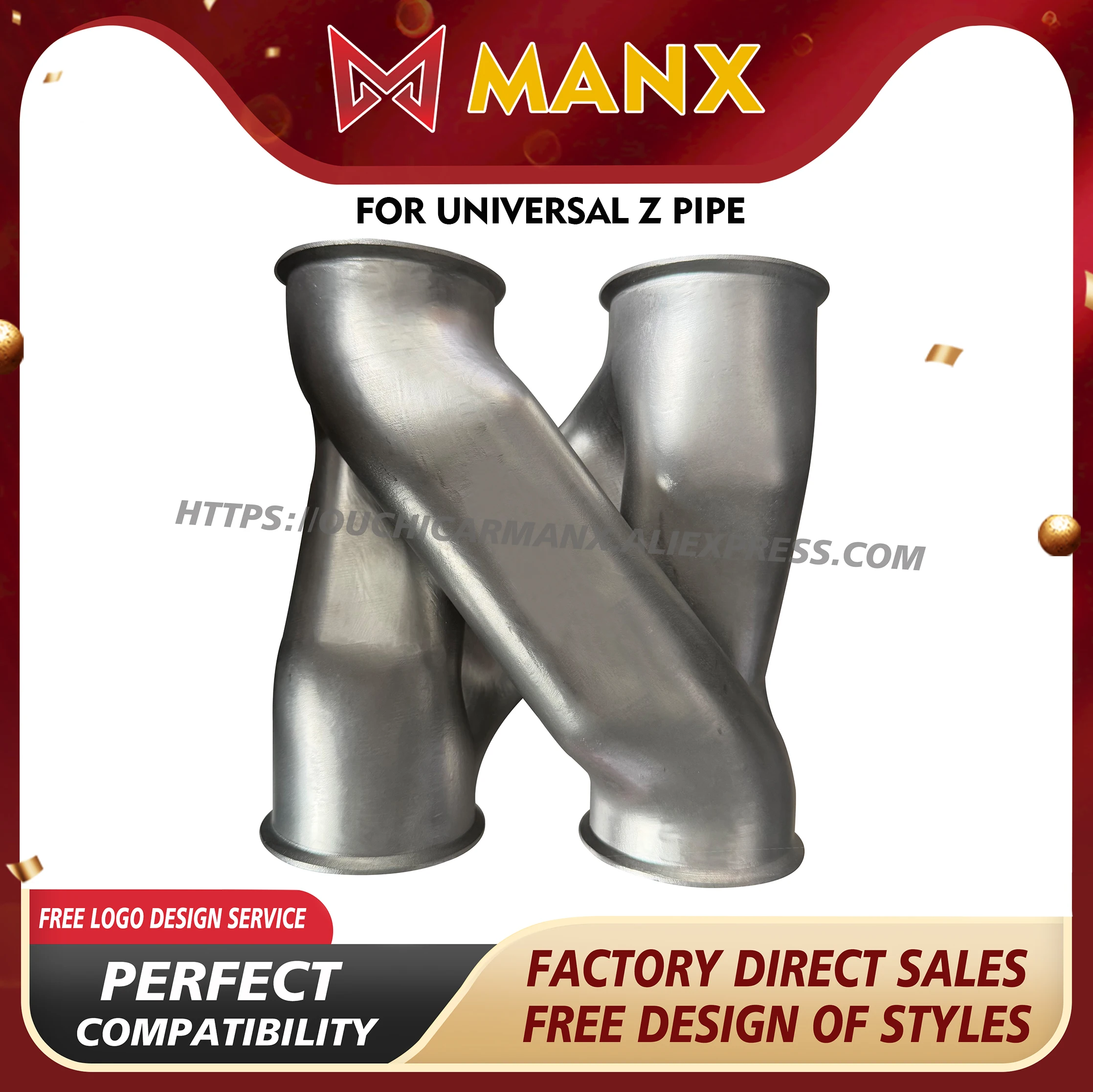 

MANX Exhaust system for Universal car Model Z pipe High precision