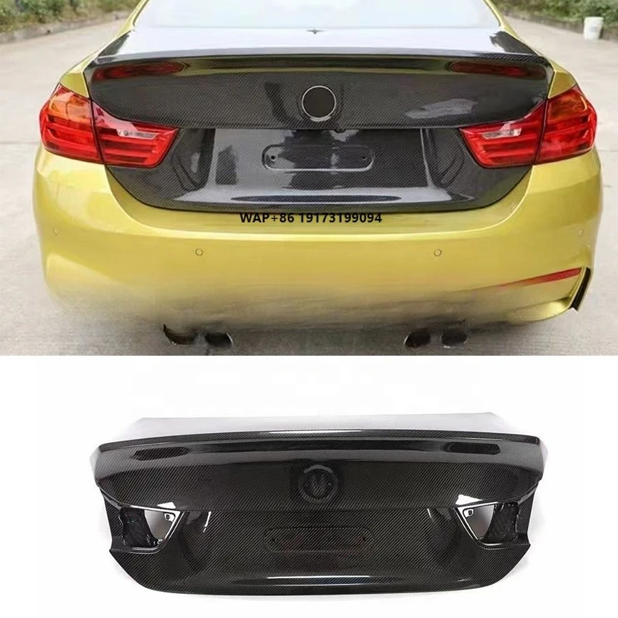 

Carbon Fiber Rear Trunk Boot Lid Cover for B--MW F82 M4 F32 F36 2014+ Rear Trunk Cover Car Bodykit