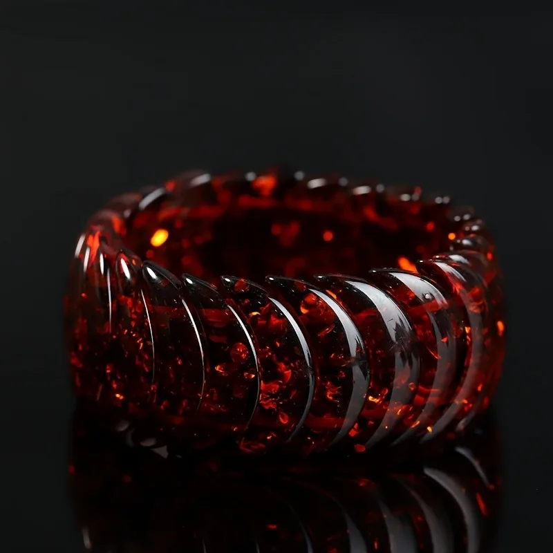 Vintage Style Amber Beeswax Bracelet for Men and Women
