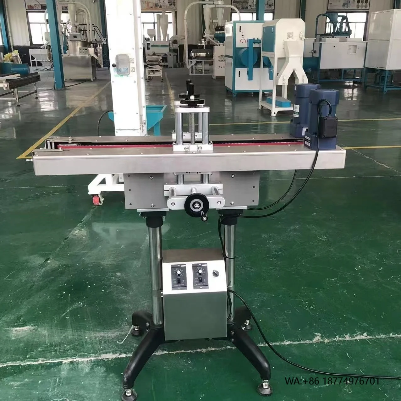 

Efficient Automatic Bottle Bottomless Conveyors Sidewall Belt Gripping Conveyor with Guide Wall for Inkjet Coder