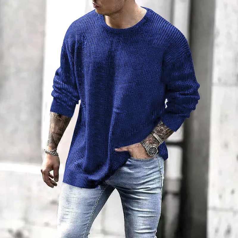 

2023 New MenHigh Neck Knitted Pullover Bottoming Shirt New Arrivals Male Fashion Casual Slim Solid Color Stretch Knitted Sweater