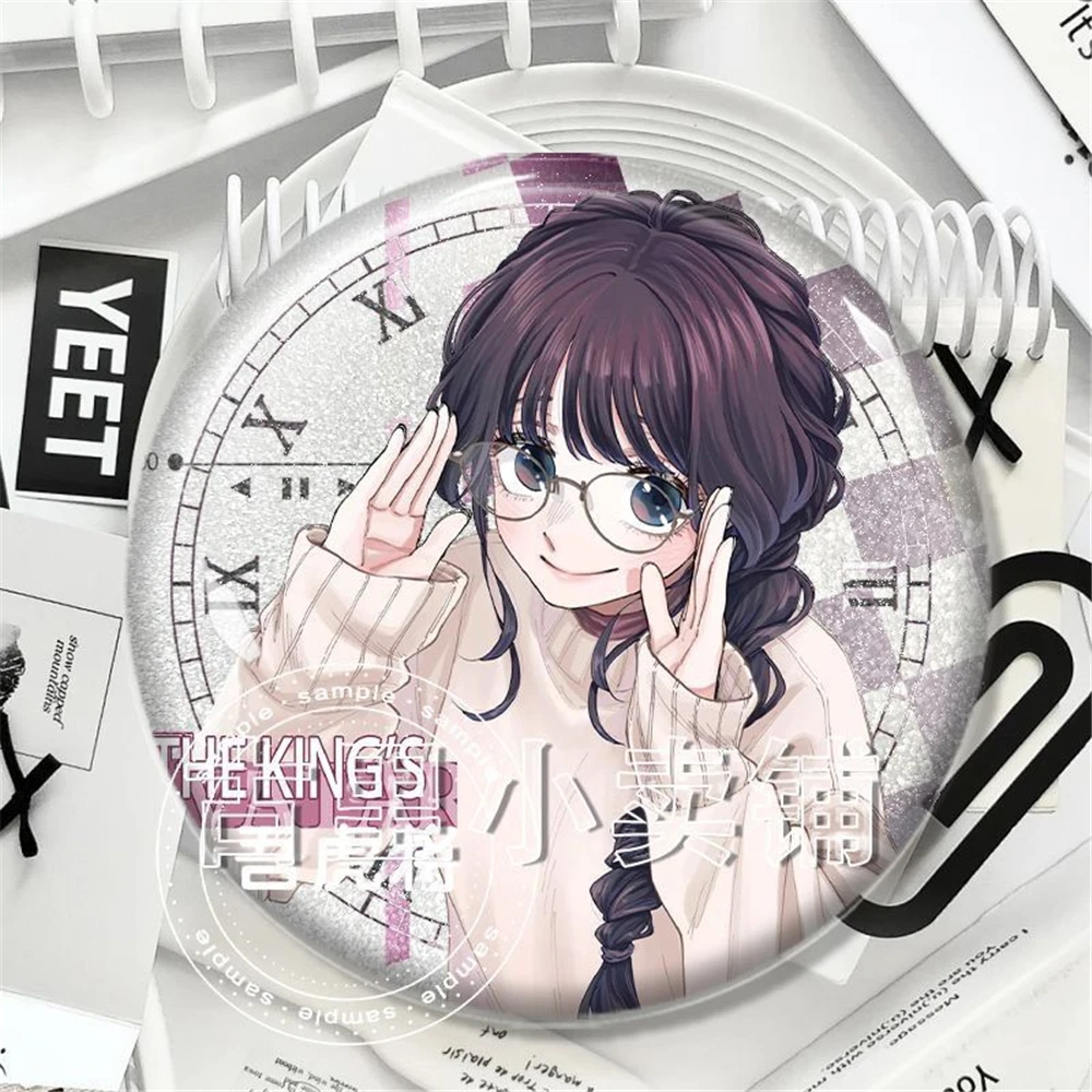 58mm Anime ‌The Fragrant Flower Blooms with Dignity Aguri Kaoruko Cosplay COSTUME Badge Pin SPTE Tinplate Brooch﻿ Prop Gilf