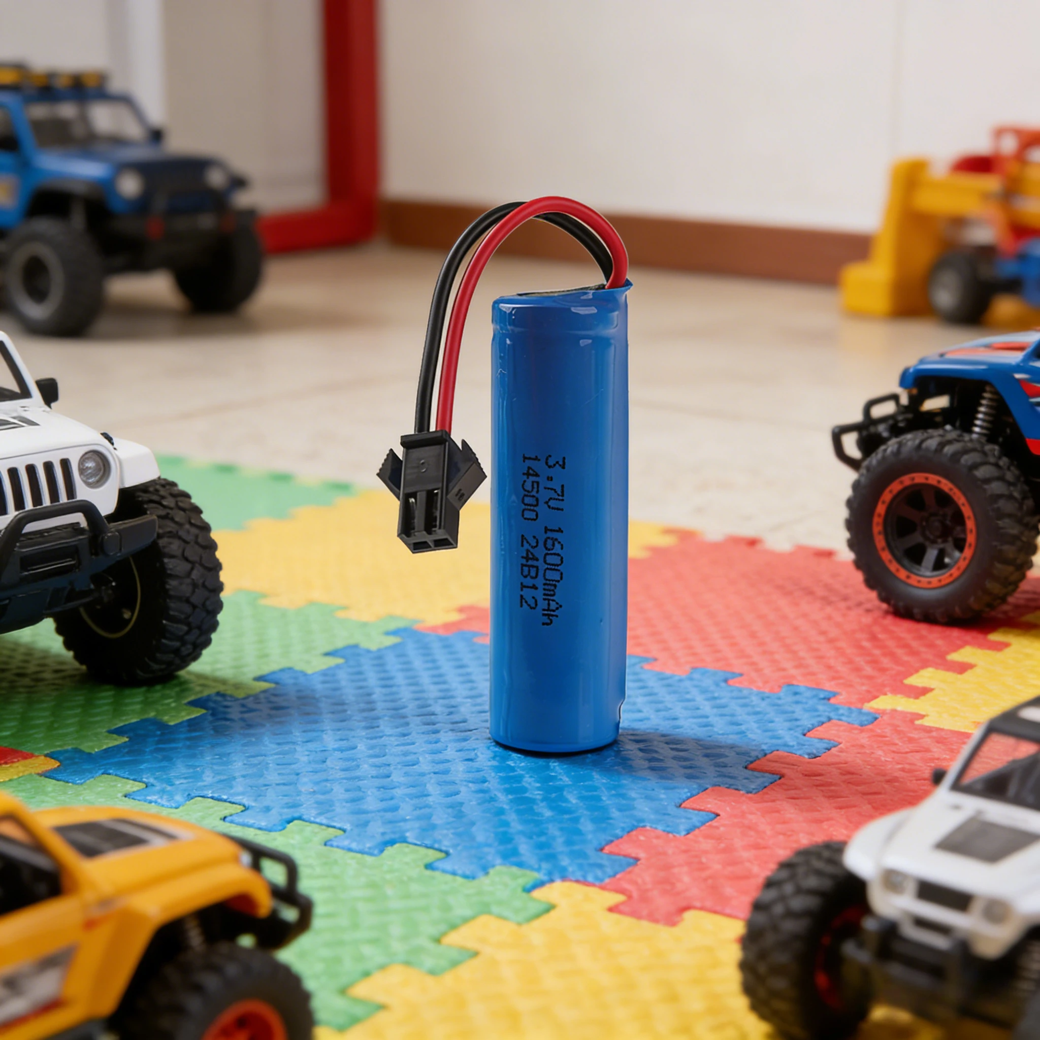 

14500 Battery 3.7V 1600mah Rechargeable Lithium Battery SM Plug for JJRC C2 D828 RC Stunt Dump Car Battery Toys Accessories