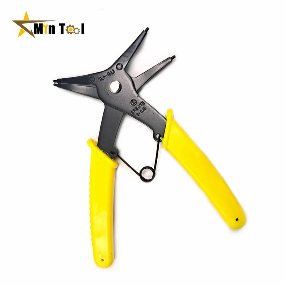 Multifunction 2 in 1 Snap Ring Plier 4 Way Type Circlip Pliers Hand Tool for Electrician Repair Tool