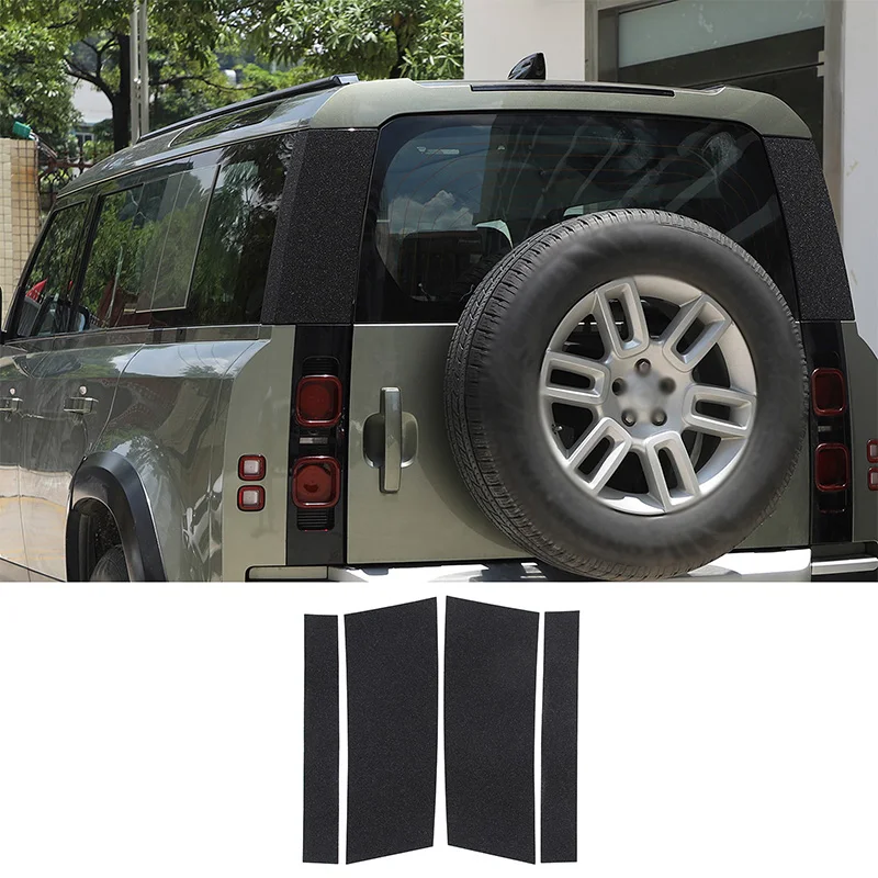 

For Land Rover Defender 90 110 130 2020-2024 PVC Black Car Tailgate Center column Trim sticker Car Accessories