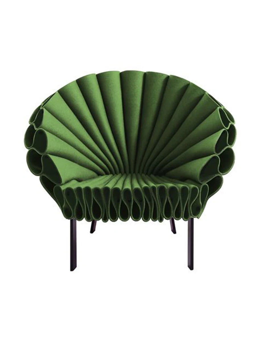 Type creative special-shaped peacock open screen  custom quality metal foot petal sofa chair