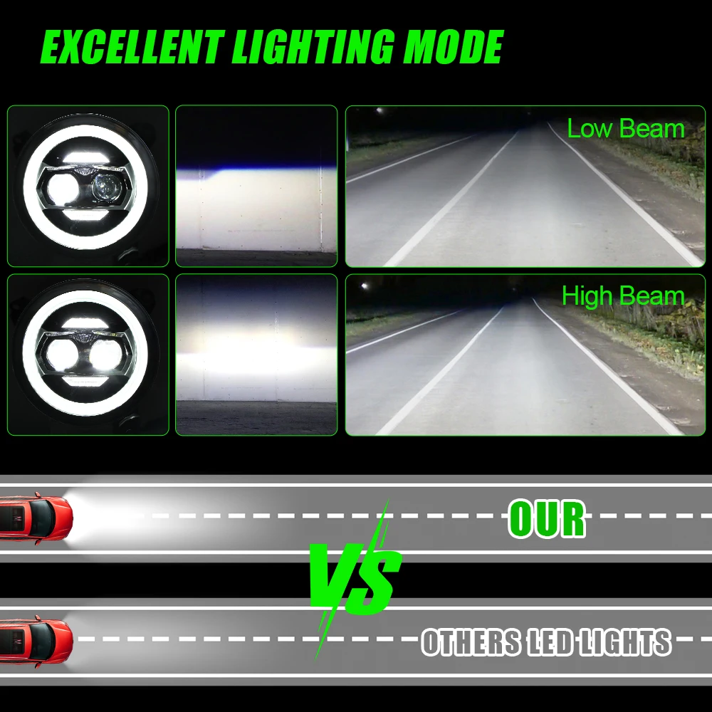 مصباح أمامي Led معتمد من وزارة النقل JL OEM DRL شعاع عالي منخفض 9 بوصة مصابيح أمامية 9 بوصة كشافات أمامية لسيارة جيب رانجل JL JT 2018 + مخصص