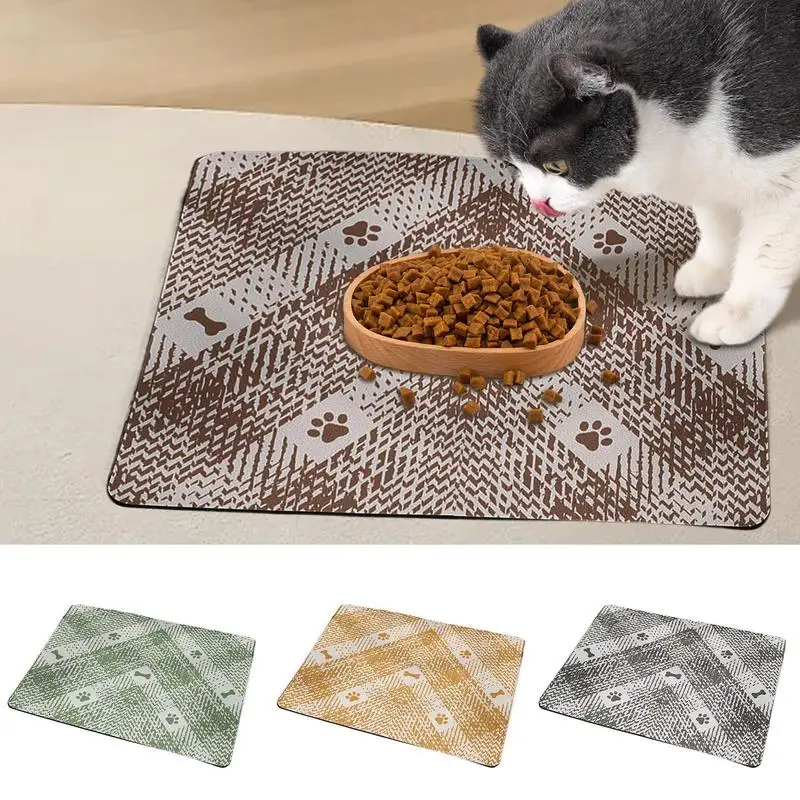 Anti Slip Pet Feeding Mat Waterproof Pet Placemat Absorbent Dog Cat Feeding Mats Waterproof Pet Placemat Quick Dry Dog Water