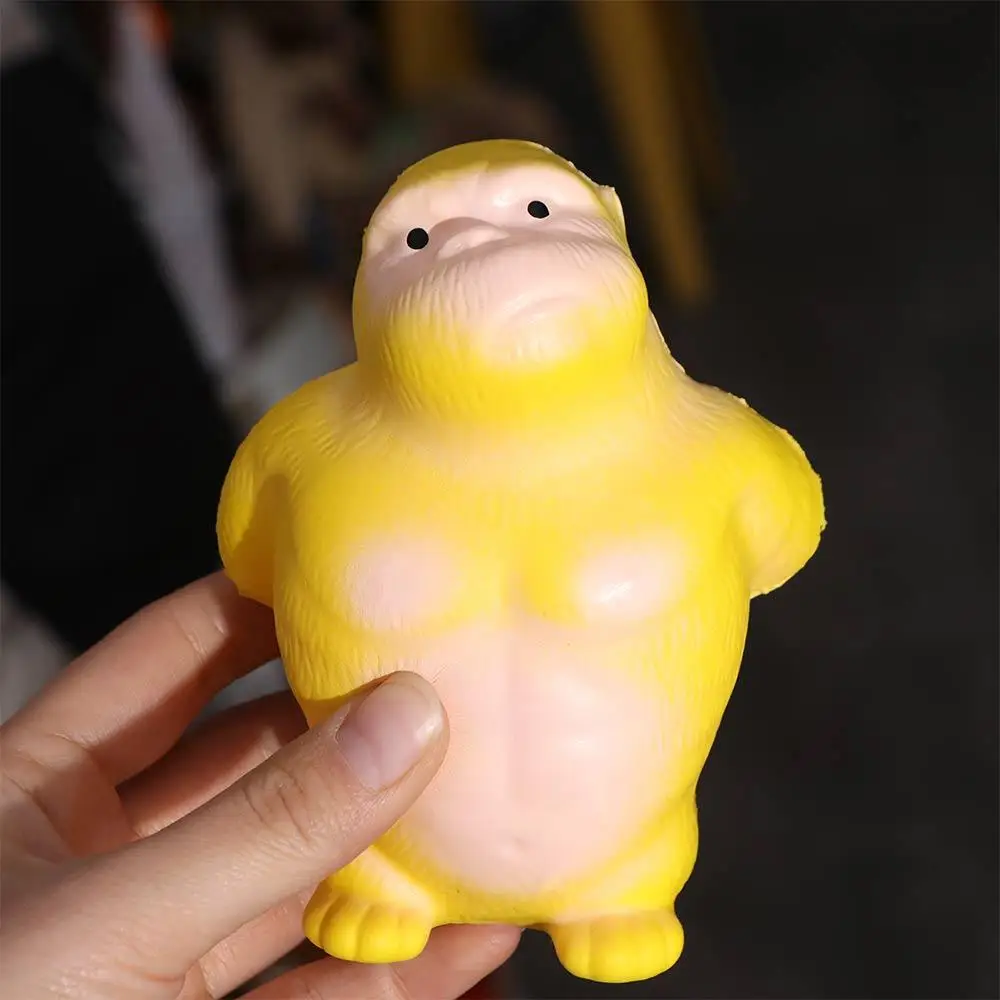 Orangutan Spremere Sfiato Gorilla Giallo Rimbalzo lento Spremere Scimmia Giocattoli Stretch Creativo Colla morbida Gorilla Giocattoli Regali per adulti