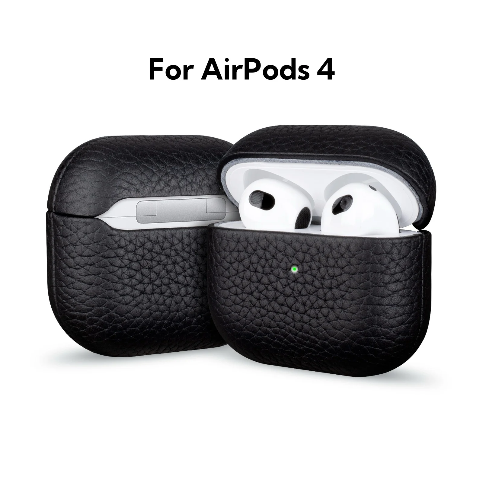 

For Apple AirPods 4 Leather Case For AirPods 4 Business Earphone Cases 4th Generation 2024 Cover Headset Shell MagSafe Case