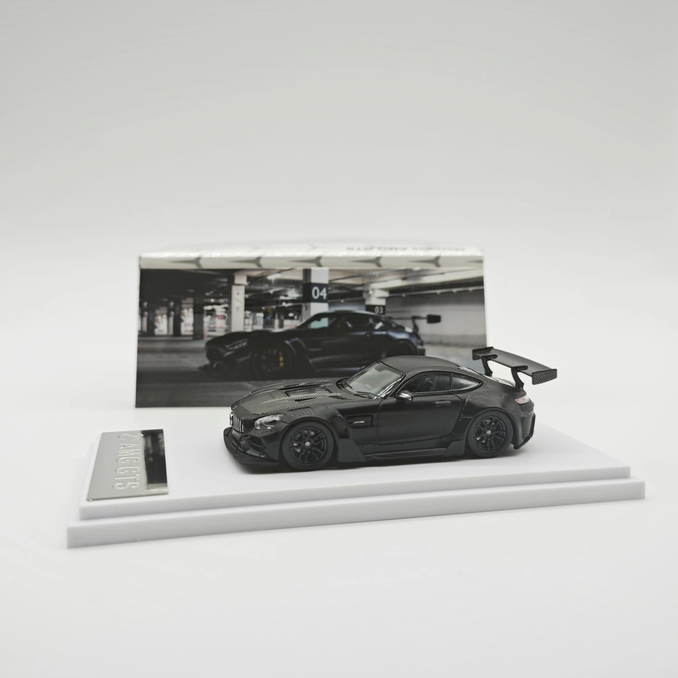 

Diecast RM 1:64 Scale Mercedes AMG GT S Modified Matte Black Alloy Car Model Collectible Toy Gift Souvenir Display Ornament