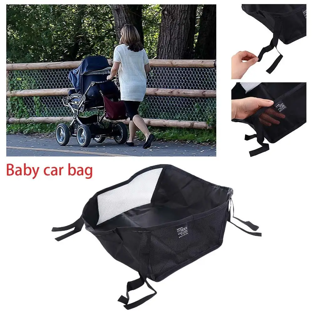 Newborn Portable Organizer Bag Bottom Basket Pram Stroller Accessories Stroller Basket Hanging Basket