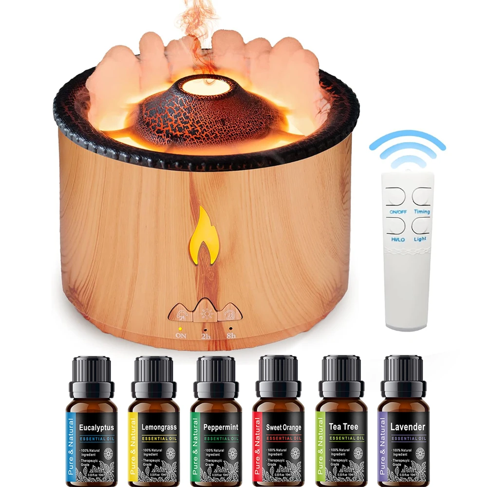 Collecti Included Diffusers 60ML Essential Oil 2Mist Humidifier, Aromatherapy Volcano, Hotel 360ML,Air Diffuser Flame Mosdes and