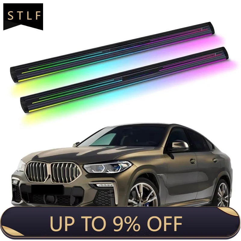 

Electric Running Boards Retractable Aluminum Alloy Neon LED Light Automatic Power Side Step for X6 2020-2024 with Carry Bag