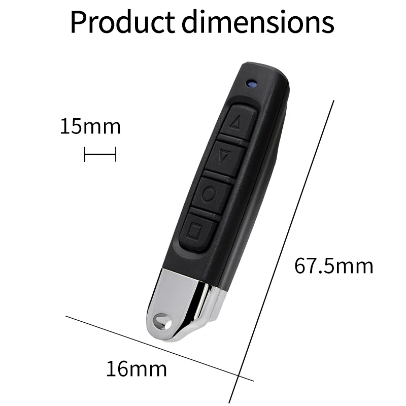 Universal 433 Mhz Garage Door Remote Control Duplicator Copying 4 Buttons Remote Control for Security