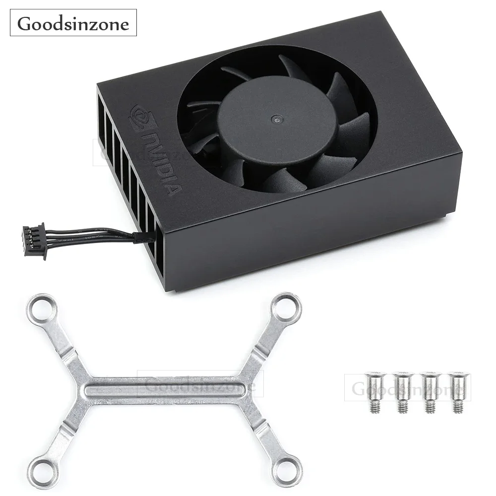 

Cooling Fan with Heatsinks Kit for Jetson Xavier NX Module Speed-Adjustable Fan with Elastic Bracket and Height-Limited Screws