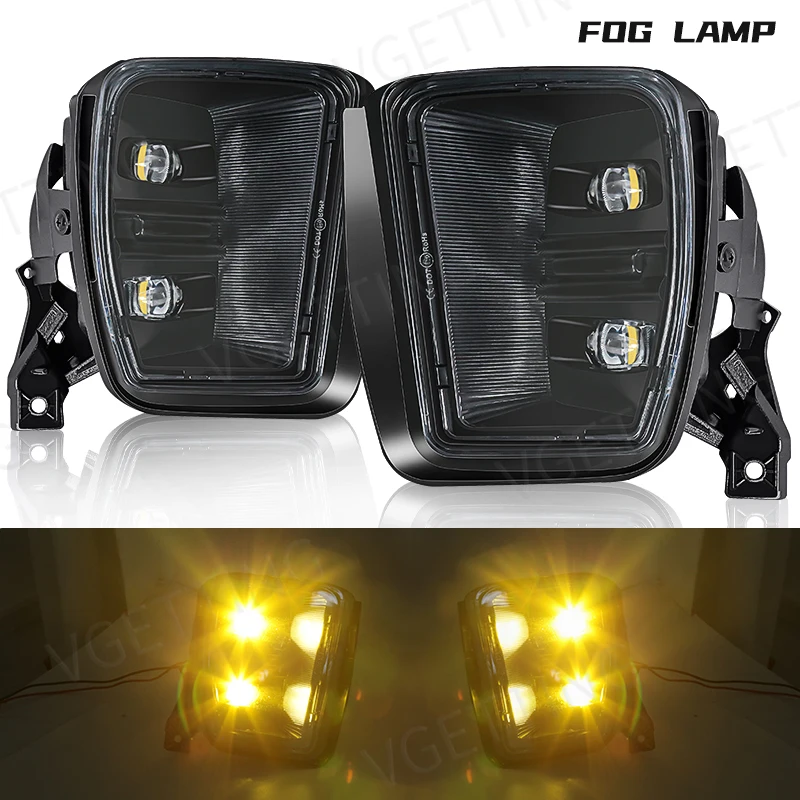 LED Mistlamp Dagrijverlichting Voor Dodge Ram 1500 2013 2014 2015 2016 2017 2018 DRL Richtingaanwijzer Wit Geel auto Accessoies