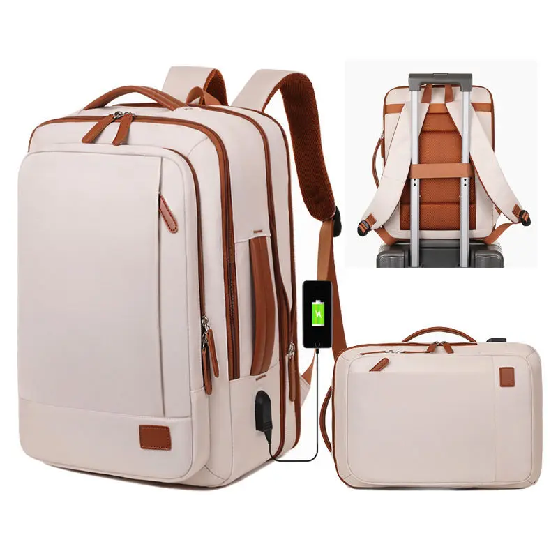 Waterproof Nylon Business Casual Outdoor Travel Bag Custom logo Large Capacity Expend 15.6 Inch Laptop Computer Backpack