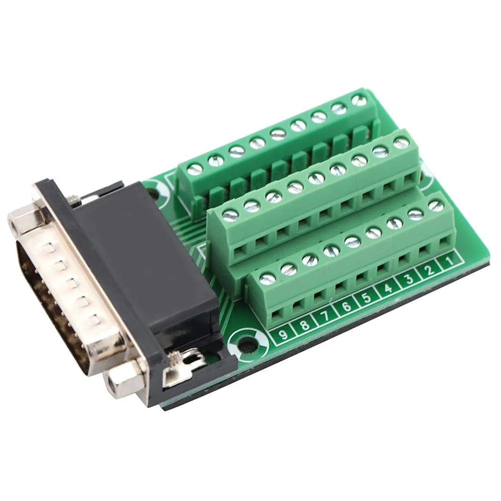 B03C-26 Pin DB26 D-SUB Male Adapter To PCB Terminal Signals Module Breakout Board Connector With Insulating Mat